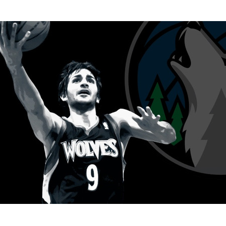 Camiseta NBA Swingman Ricky Rubio Minnesota Timberwolves (negro)