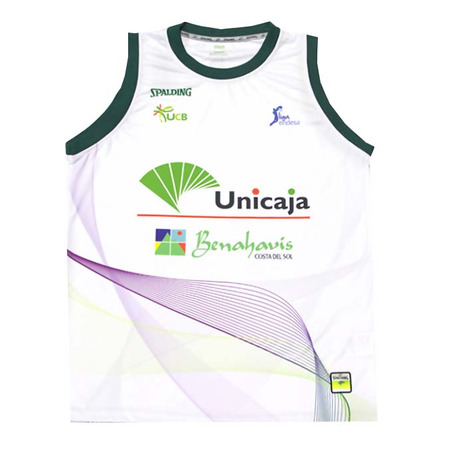 Camiseta Unicaja Málaga ACB 2ª Equipación 2015/16 (blanco/morado)