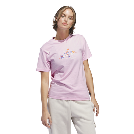 Adidas Elements Radiate Floral Graphic T-Shirt "Clear pink"