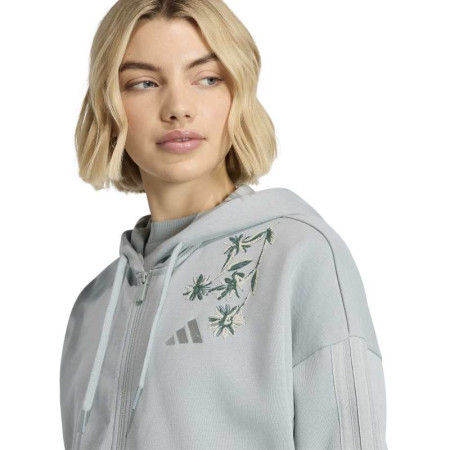 Sudadera Adidas Essentials 3-Stripes French Terry FZ  "Green"
