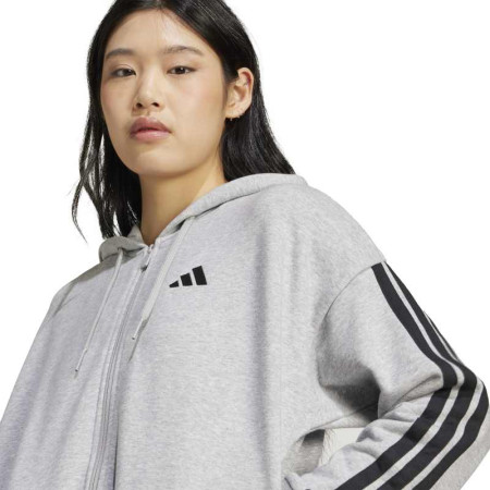 Sudadera Adidas Essentials 3-Stripes French Terry Full-Zip  "Grey"