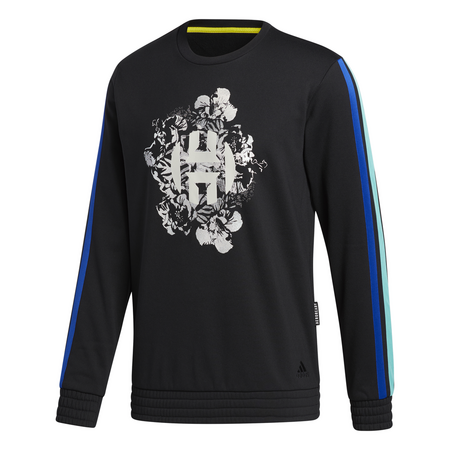 Sudadera Cuello Redondo Adidas Harden Fleece Crew "Black"
