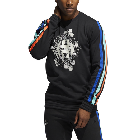 Sudadera Cuello Redondo Adidas Harden Fleece Crew "Black"