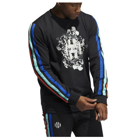 Sudadera Cuello Redondo Adidas Harden Fleece Crew "Black"