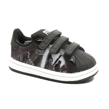 Adidas Originals Superstar Modern Star Wars Infantil (negra/blanco)