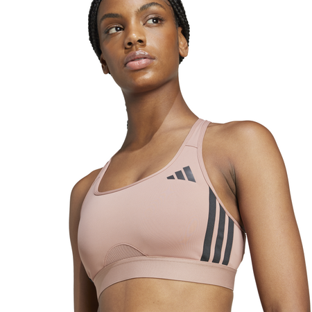 Adidas PR Train Medium-Support 3-Stripes Bra " warm clay"