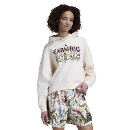 Sudadera Adidas x Farm Rio Hoodie "Ecru Tint-Shadow Brown-Multicolor"
