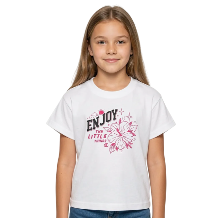 Camiseta Niña  Champion GRAPHIC CREW NECK "White"