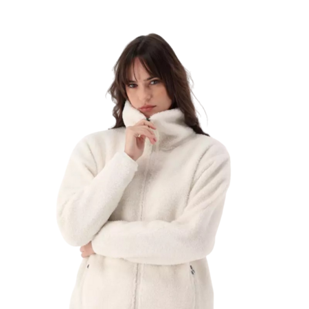 Campagnolo Women's faux fur teddy zip-up sweatshirt "Avorio"
