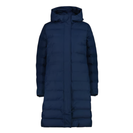 Campagnolo  Women's long padded down jacket with hood "Blue Ink"