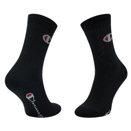 Calcetines Champion 3 Pack Crew C Logo "Black"