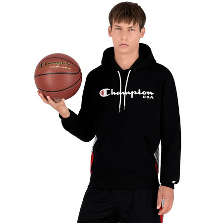 Sudadera Champion Basketball USA Script Logo Tape Fleece "Black"