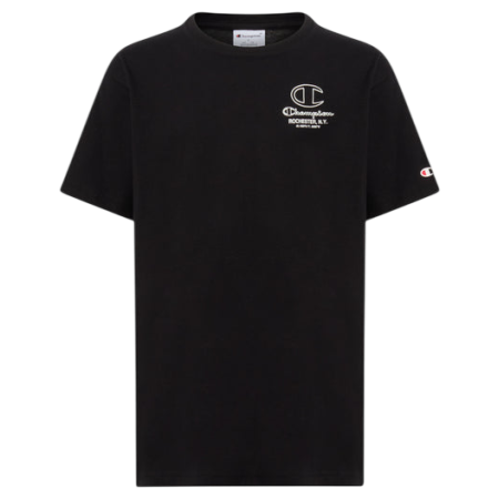Camiseta Champion Niño con Estampado Puff "Black"