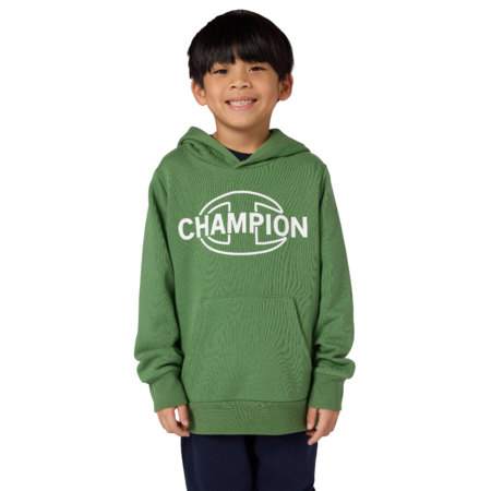 Champion BOYS' FLEECE HOODED SWEATSHIRT GRAPHIC "OLIVE GREEN"