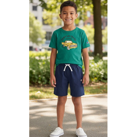 Conjunto Niño Camiseta + Short Champion Graphic "Green and Navy"