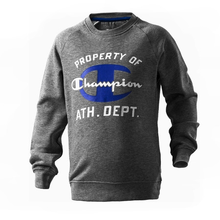 Champion Crewneck Niño Atlhetic Sweatshirt Logo (gris/azul/blanco)