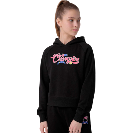 Sudadera Niña Champion Graphic Logo "Black-Pink"