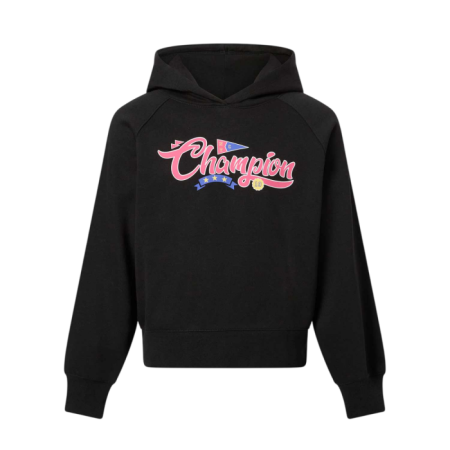 Sudadera Niña Champion Graphic Logo "Black-Pink"