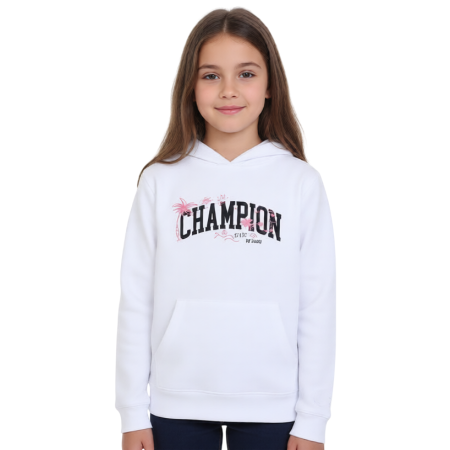 Sudadera Niña Champion Graphic Logo "White"