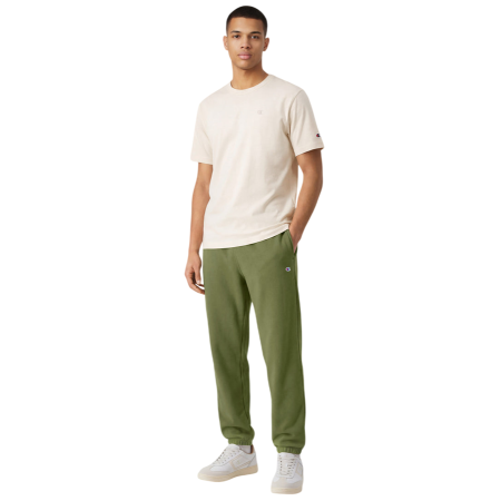 Camiseta Hombre Champion Icons Con Pequeño Logo C Bordado "Cream"