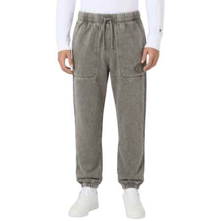 Pantalón Champion Icons Efecto Lavado Interior Afelpado con Puños Elásticos "DarK Grey"