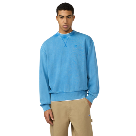 Sudadera Ligera Cuello Redondo Efecto Lavado Champion Icons "Blue"