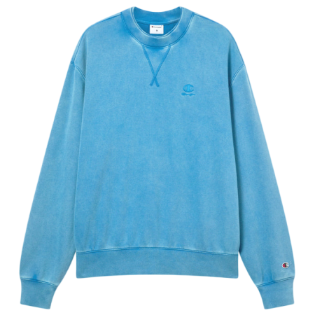 Sudadera Ligera Cuello Redondo Efecto Lavado Champion Icons "Blue"