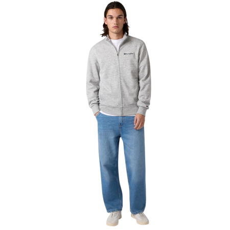 Sudadera Cremallera Entera Champion Icons Small Embroidered Logo "Medium Gray"