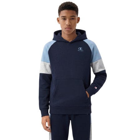 Sudadera Niño/Niña Champion Kids Colour Block Embroidery Logo "Navy-Blue"
