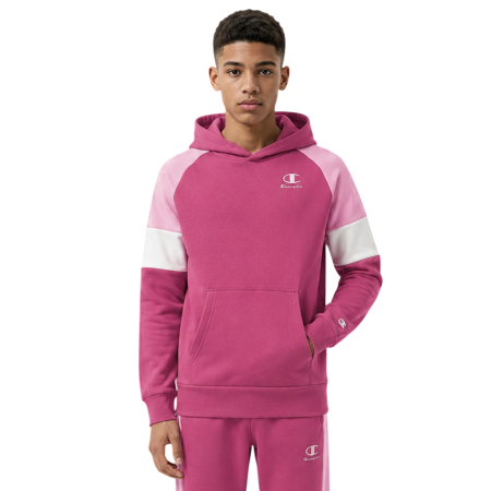 Sudadera Niño/Niña Champion Kids Colour Block Embroidery Logo "Silken Raspberry-Pink"