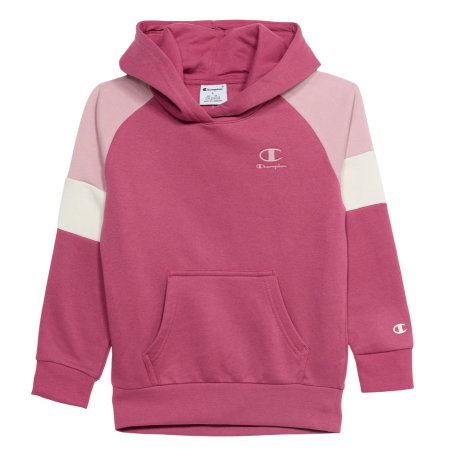 Sudadera Niño/Niña Champion Kids Colour Block Embroidery Logo "Silken Raspberry-Pink"