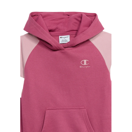 Sudadera Niño/Niña Champion Kids Colour Block Embroidery Logo "Silken Raspberry-Pink"