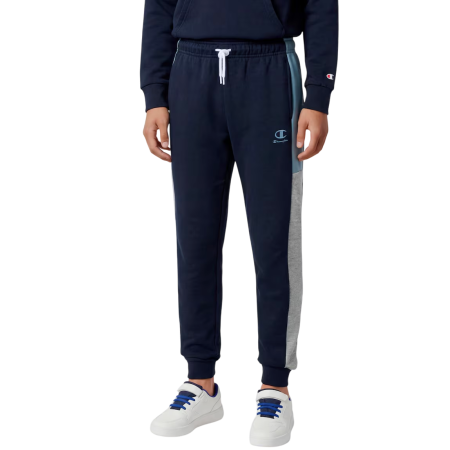 Pantalón Niño/Niña con Puño Champion Colour Block Embroidery Logo "Navy-Blue"