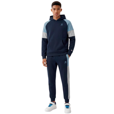 Pantalón Niño/Niña con Puño Champion Colour Block Embroidery Logo "Navy-Blue"