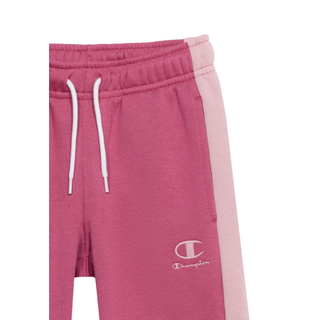 Pantalón Niño/Niña con Puño Champion Colour Block Embroidery Logo "Silken Raspberry-Pink"