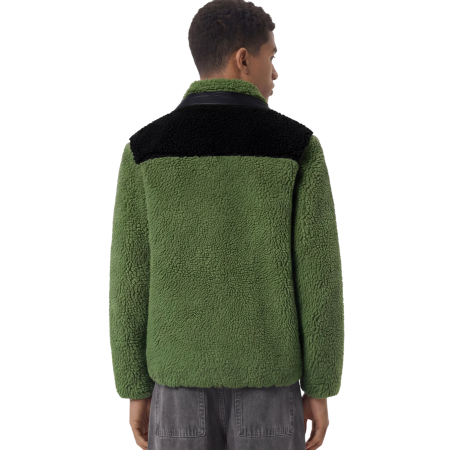 Chaqueta Polar Champion Teddy Niño/Niña con Cremallera Completa "Military Green-Black"