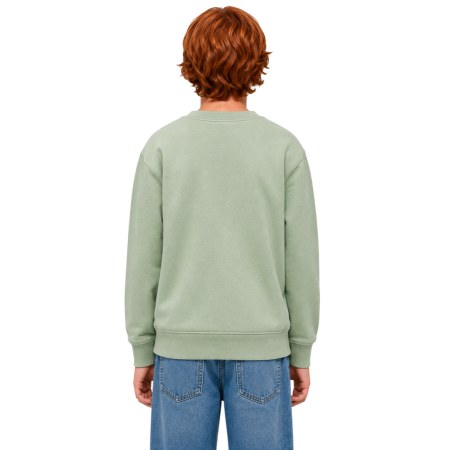 Sudadera Niño/Niña Cuello Redondo Champion Graphic Logo Powerblend "Light Olive Green"