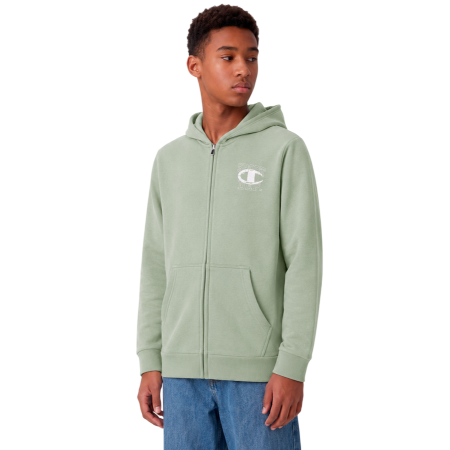 Sudadera Niño/Niña Con Cremallera Completa Graphic Logo Powerblend  "Light Olive Green"