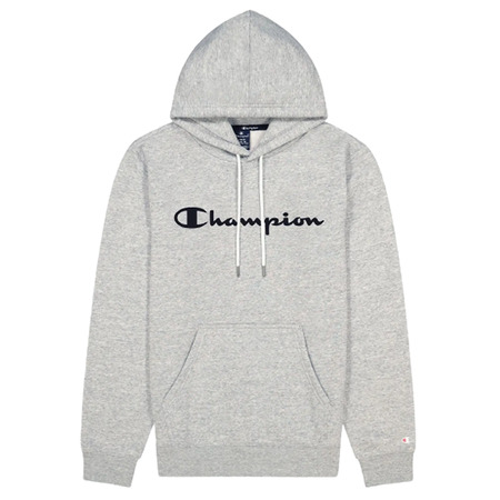 Champion Legacy Script Logo Cotton Terry Hoodie "Light Grey"