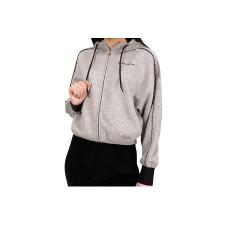 Champion Legacy Wmns Sport Hooded full zip Sweatshirt "Grey"