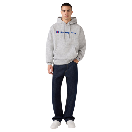 Sudadera Champion con capucha de felpa para hombre corte relajado “Gray”