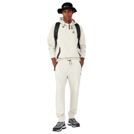 Champion Men’s Stretch Poly-Cotton Hooded Sweatshirt C-Tech "Cream"
