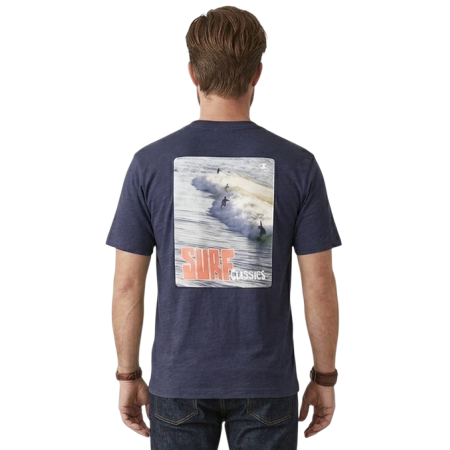 Camiseta Champion Ocean Side de Algodón con Gráfico "Indigo Navy"