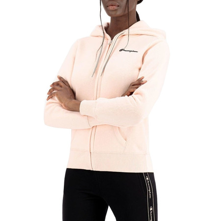 Champion Wn´s Legacy Small Script Logo Print Zip-Up Hoodie "Rose Tane"