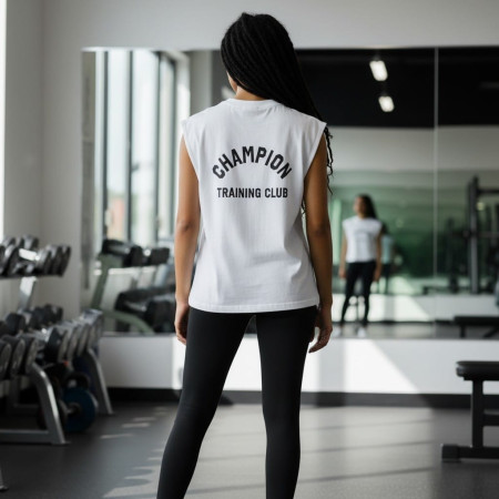 Camiseta mujer entrenamiento Champion "White"