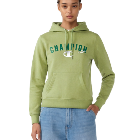 Sudadera Champion Mujer con Gráfico Logo "NY" Interior Afelpado "Avocado"