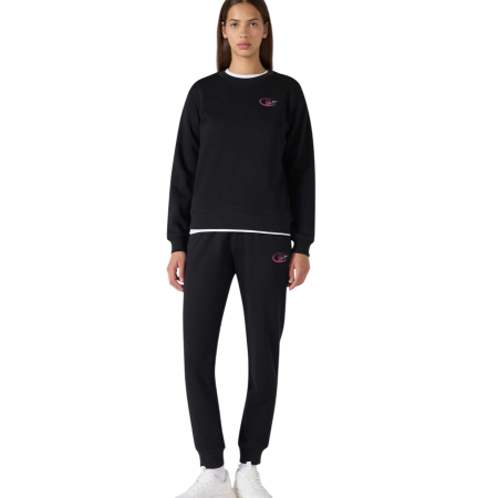Pantalón Mujer Con puño Champion Graphic Logo C NY Rib "Black"