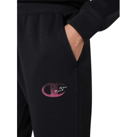 Pantalón Mujer Con puño Champion Graphic Logo C NY Rib "Black"