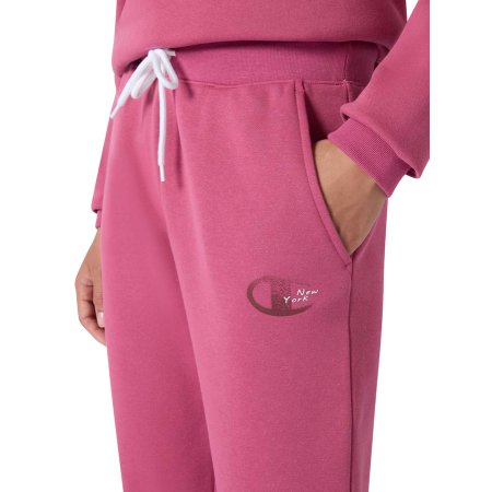 Pantalón Mujer Con puño Champion Graphic Logo C NY Rib  "Silken Raspberry-Pink"