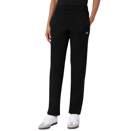 Pantalón Mujer Con Bajo Recto Champion Icons Fleece Joggers "Black"
